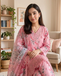 Embroided Pastel Pink Suit