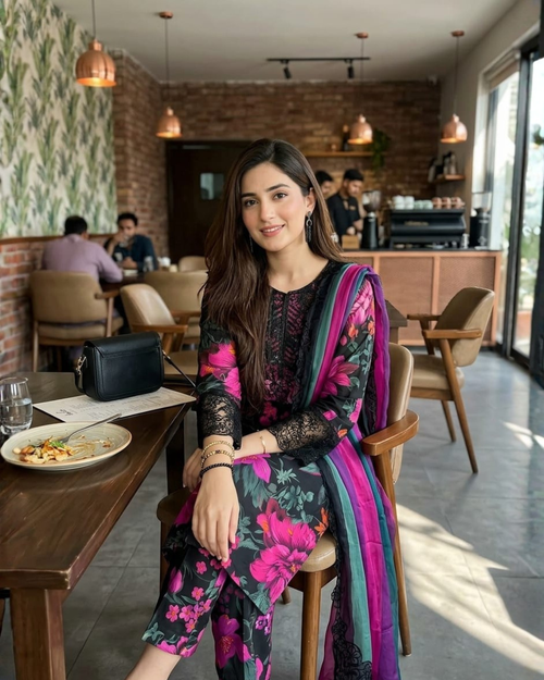 Embroided Floral Lawn Suit