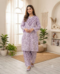 Lavender Printed 2-Piece Suit