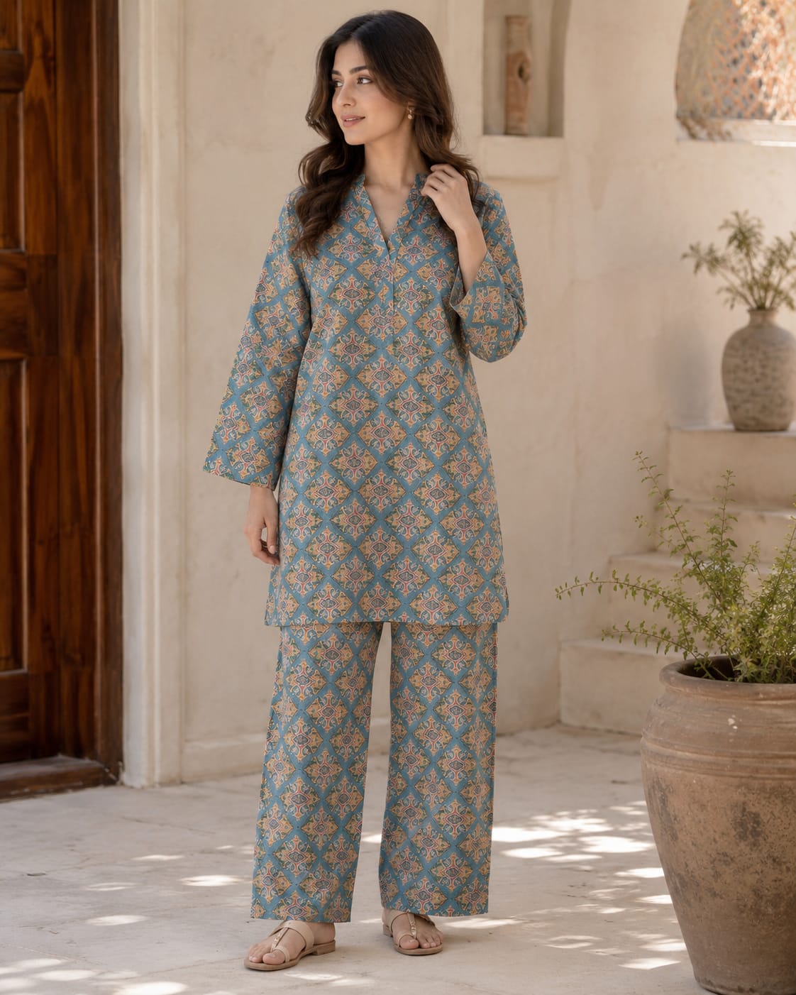 Printed Lawn Co-ord Set